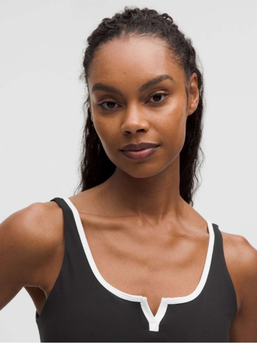 EUC align notched neck tank black/white size 6 lululemon - Picture 12 of 14